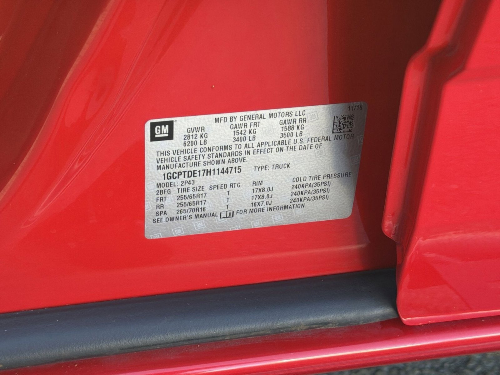 2017 Chevrolet Colorado 4WD Z71