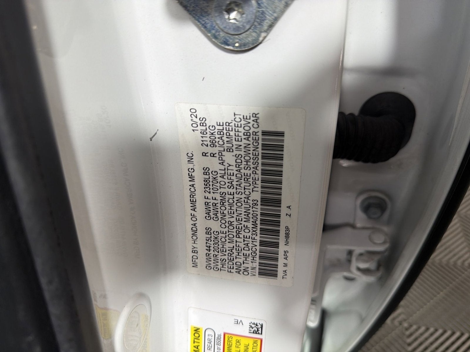 2021 Honda Accord Sedan Sport