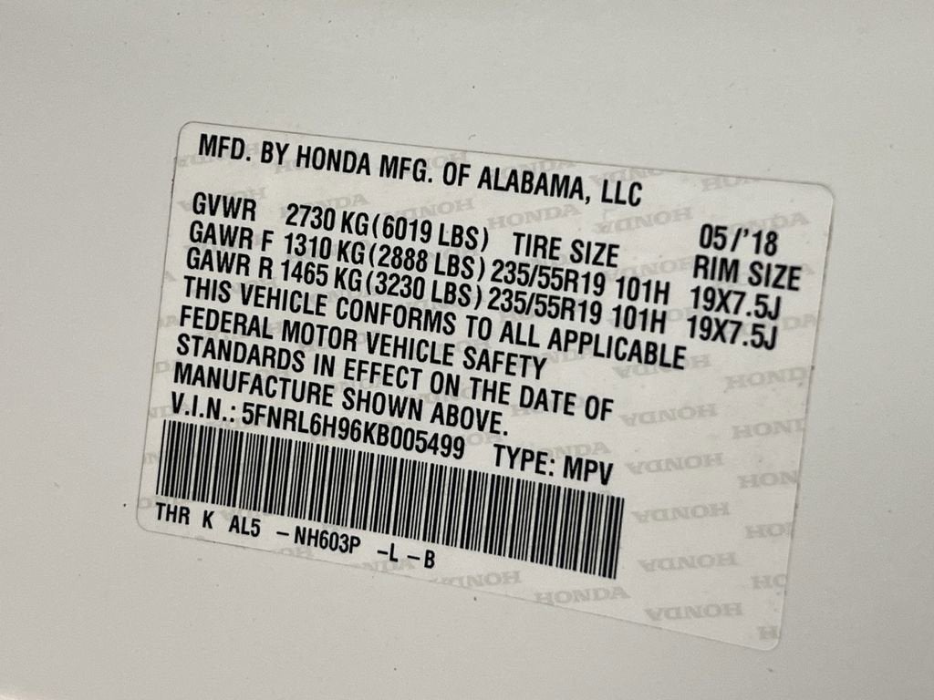 2019 Honda Odyssey Elite