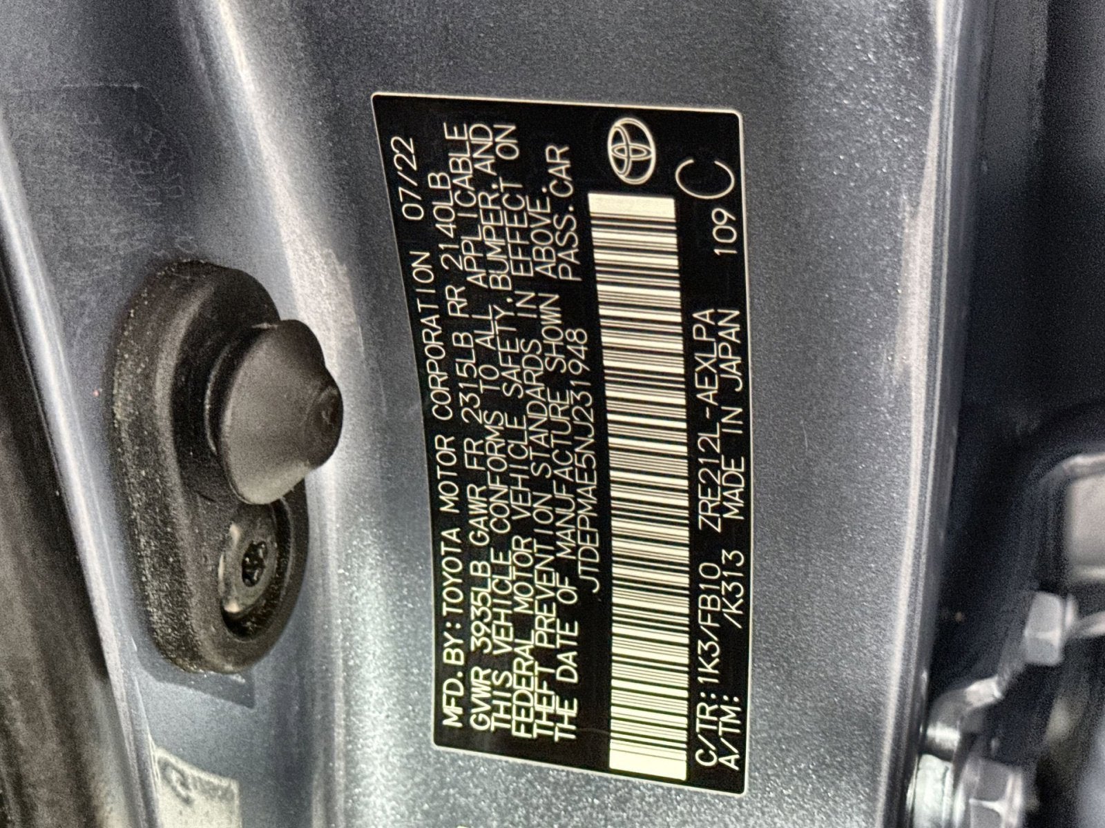 2022 Toyota Corolla LE